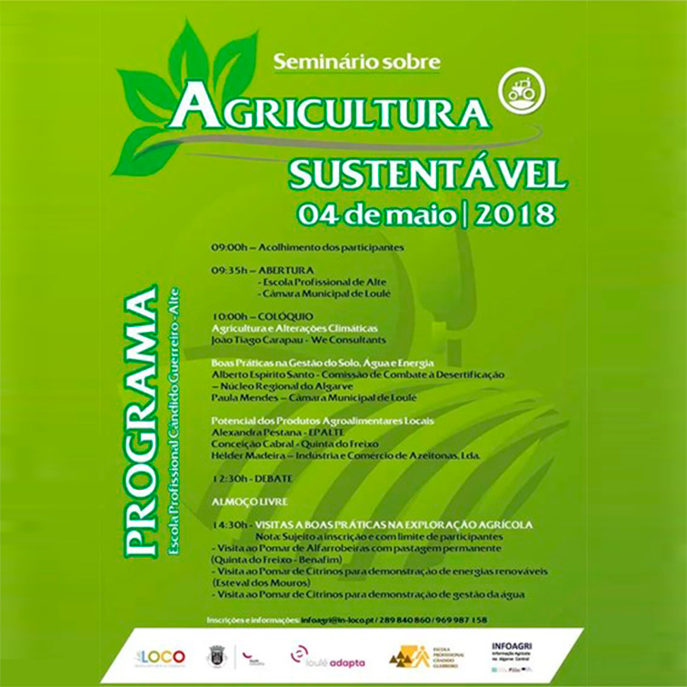 programa do seminário 'agricultura sustentável no algarve'