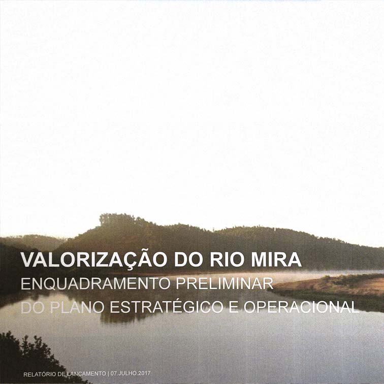 capa do relatório de lançamento do enquadramento preliminar do plano estratégico e operacional de valorização do rio mira